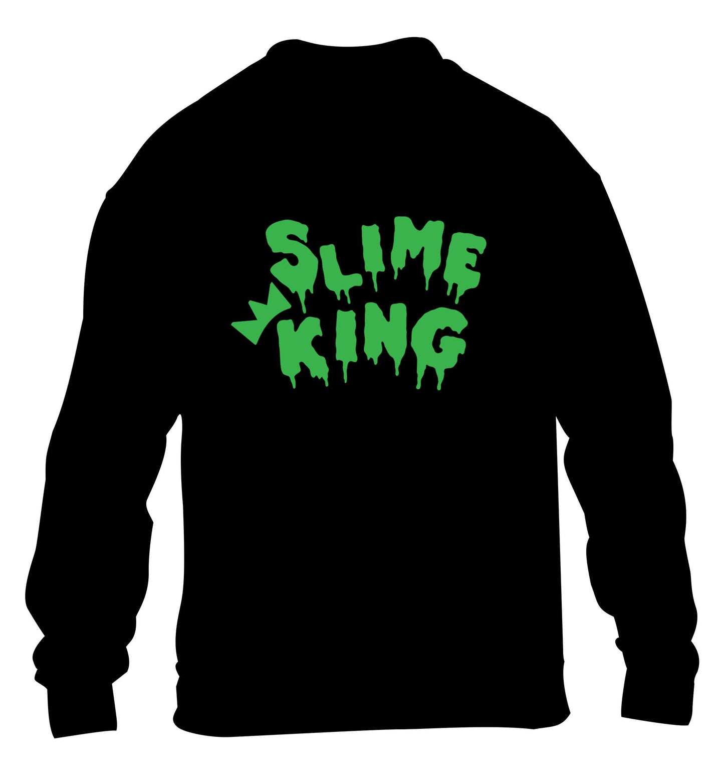Neon green slime king children's black sweater 12-13 Years