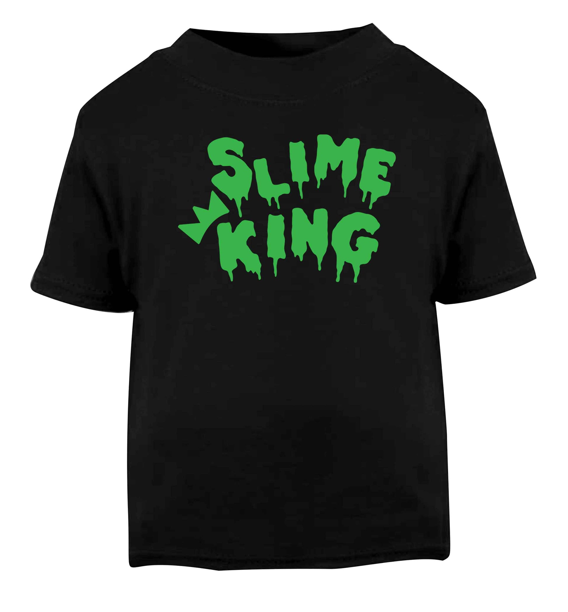 Neon green slime king Black baby toddler Tshirt 2 years