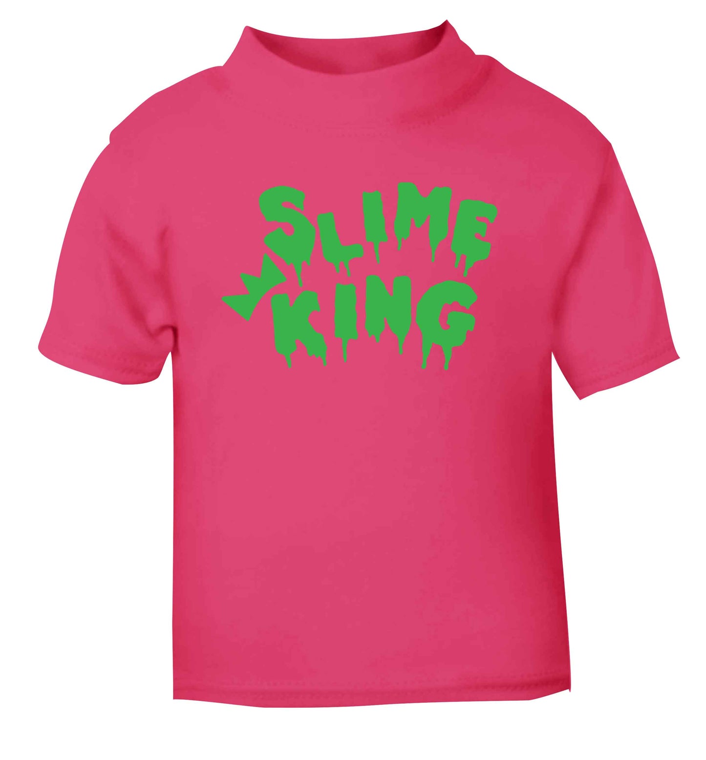 Neon green slime king pink baby toddler Tshirt 2 Years