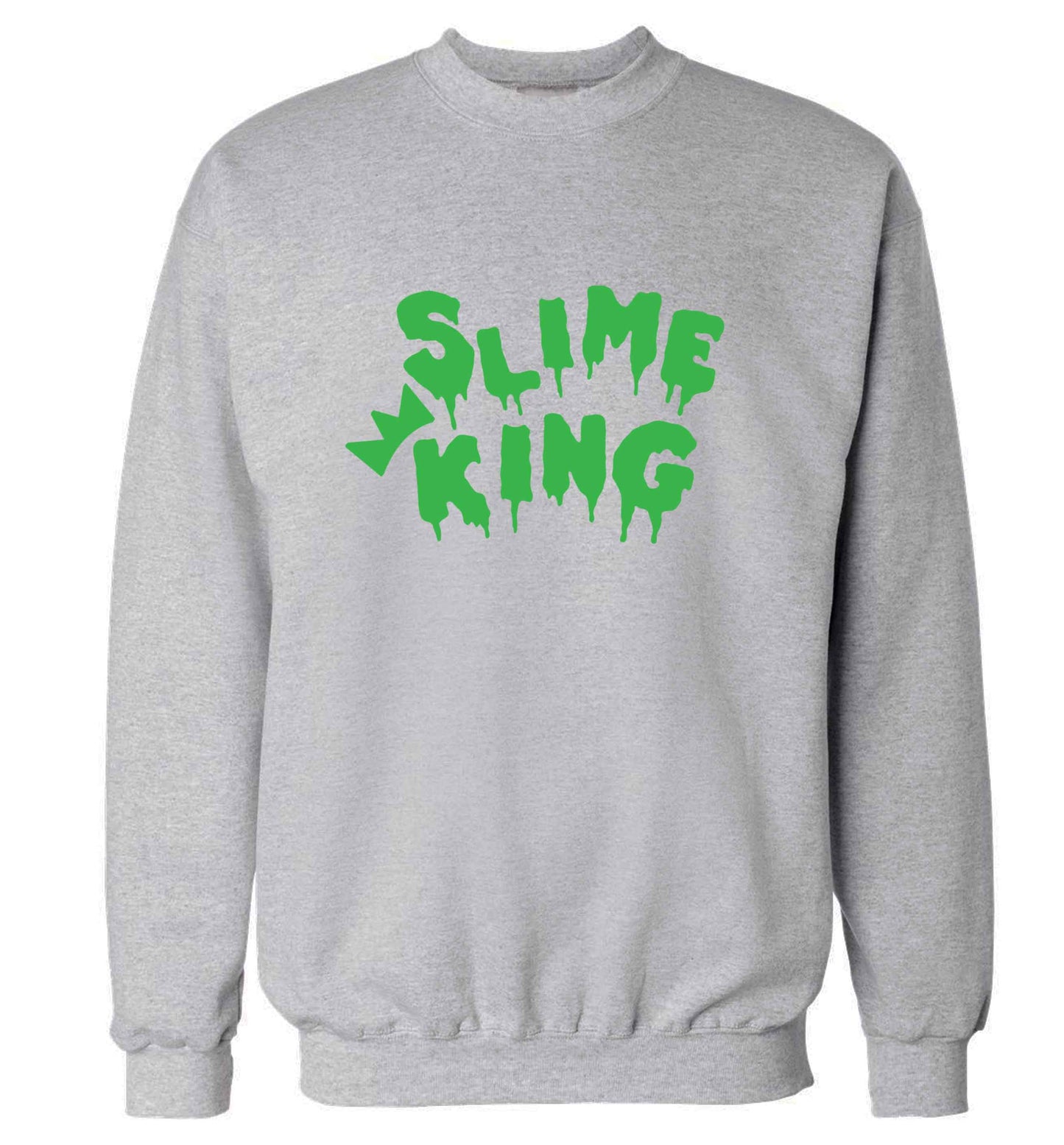 Neon green slime king adult's unisex grey sweater 2XL