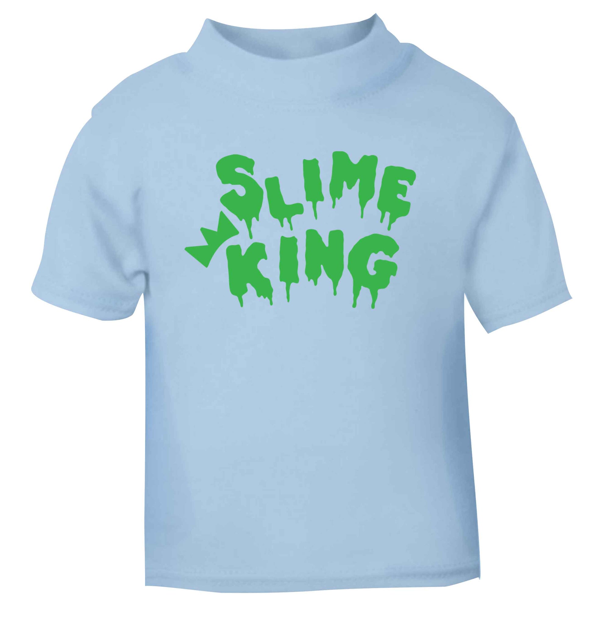Neon green slime king light blue baby toddler Tshirt 2 Years