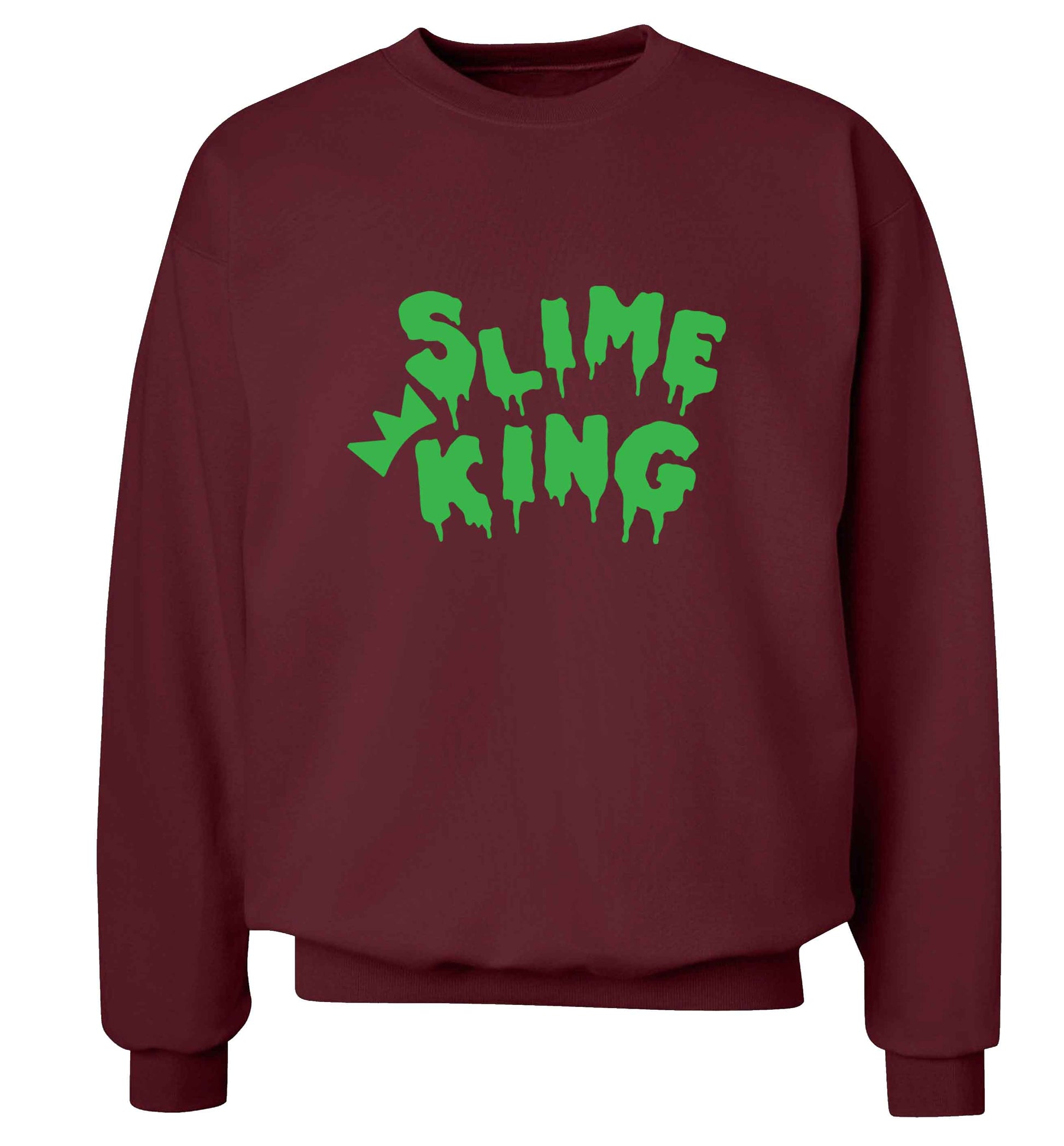 Neon green slime king adult's unisex maroon sweater 2XL