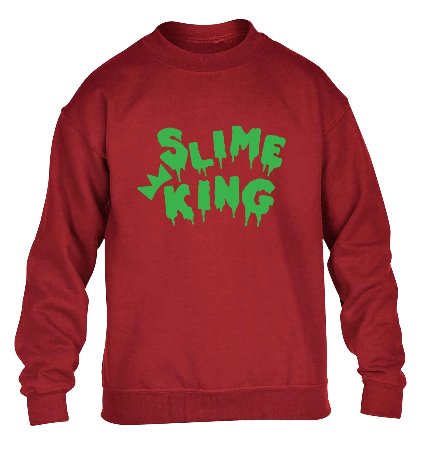 Neon green slime king children's grey sweater 12-13 Years