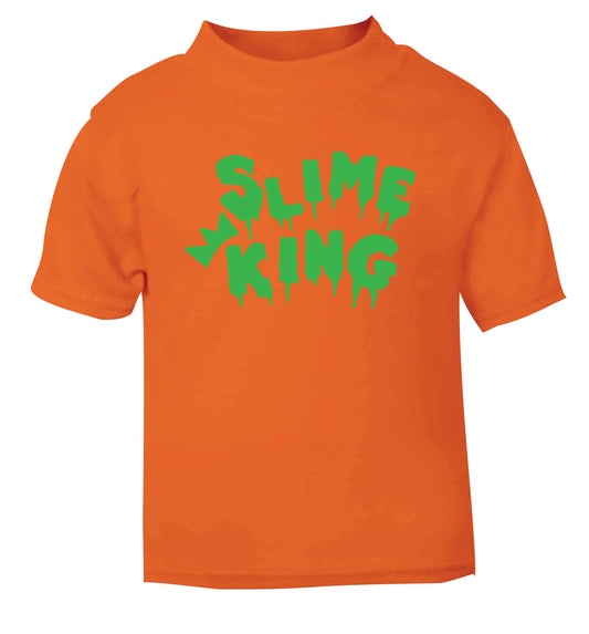 Neon green slime king orange baby toddler Tshirt 2 Years