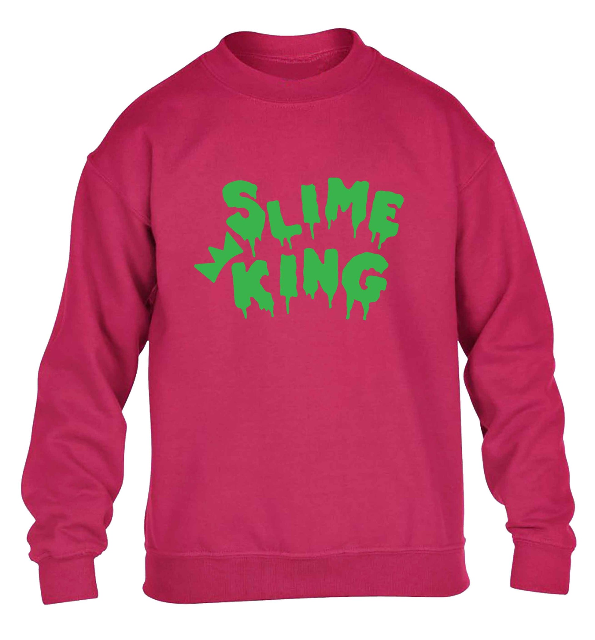 Neon green slime king children's pink sweater 12-13 Years