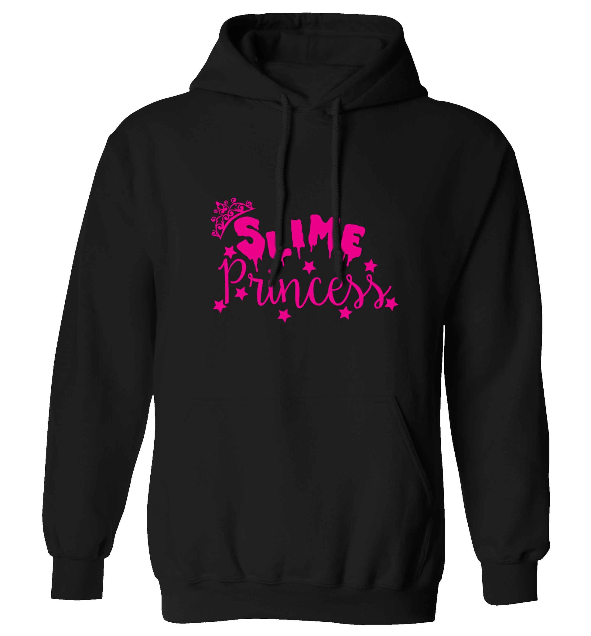 Neon pink slime princess adults unisex black hoodie 2XL
