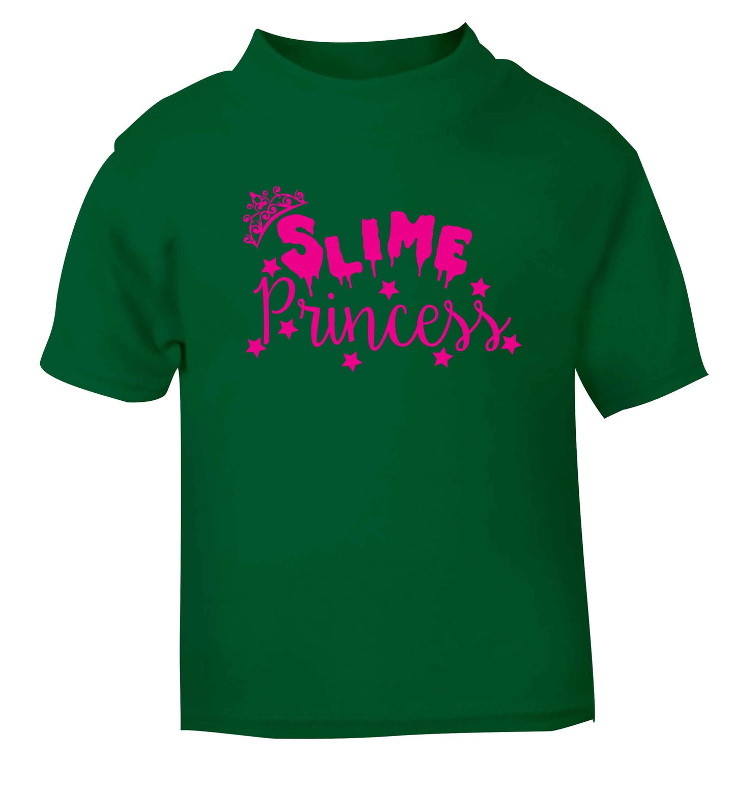 Neon pink slime princess green baby toddler Tshirt 2 Years