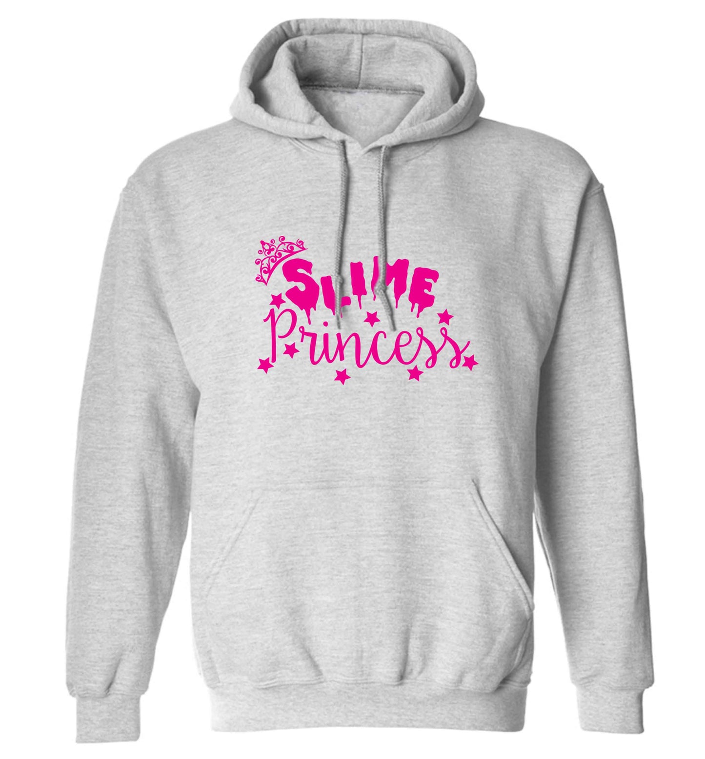 Neon pink slime princess adults unisex grey hoodie 2XL
