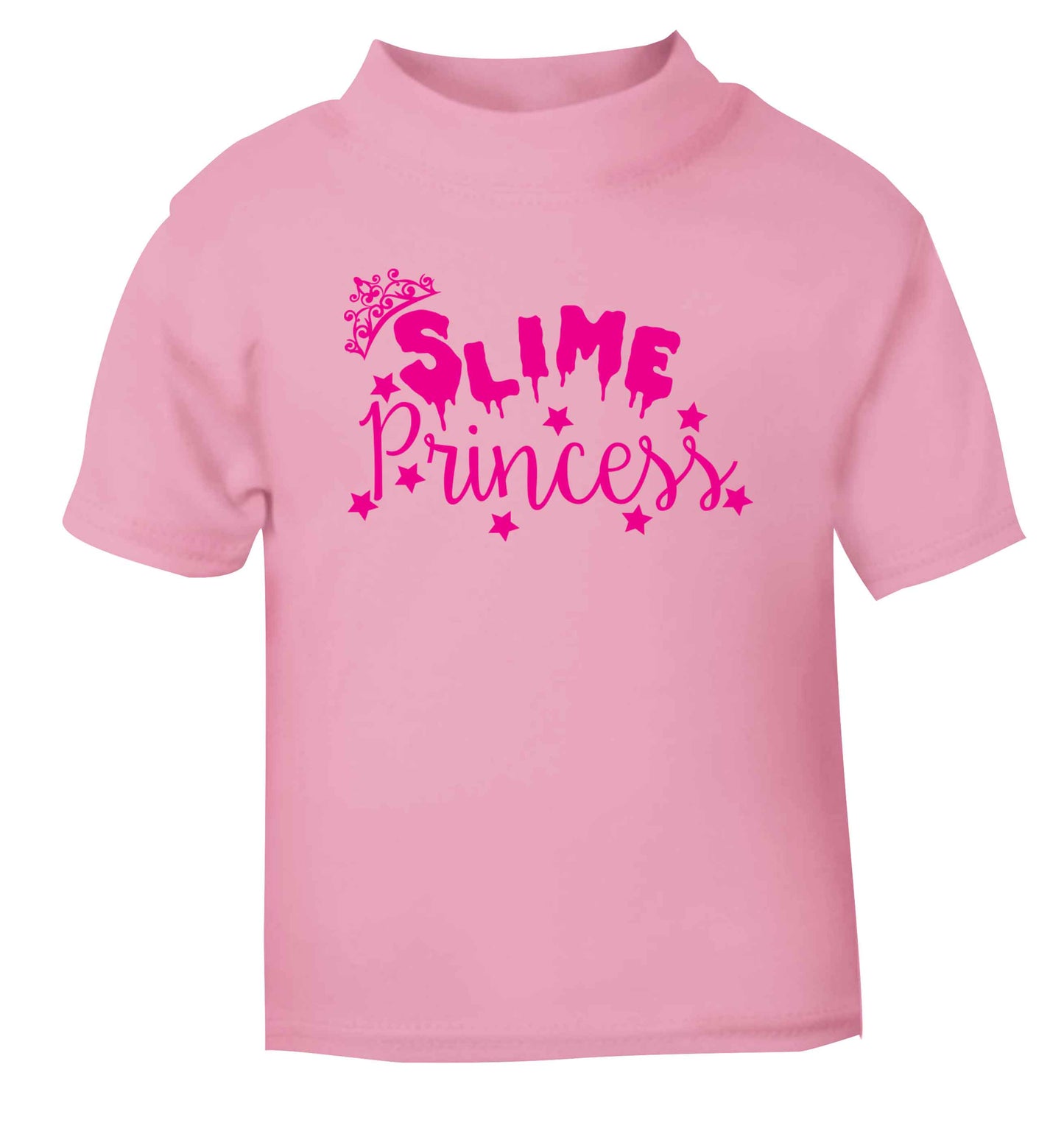 Neon pink slime princess light pink baby toddler Tshirt 2 Years