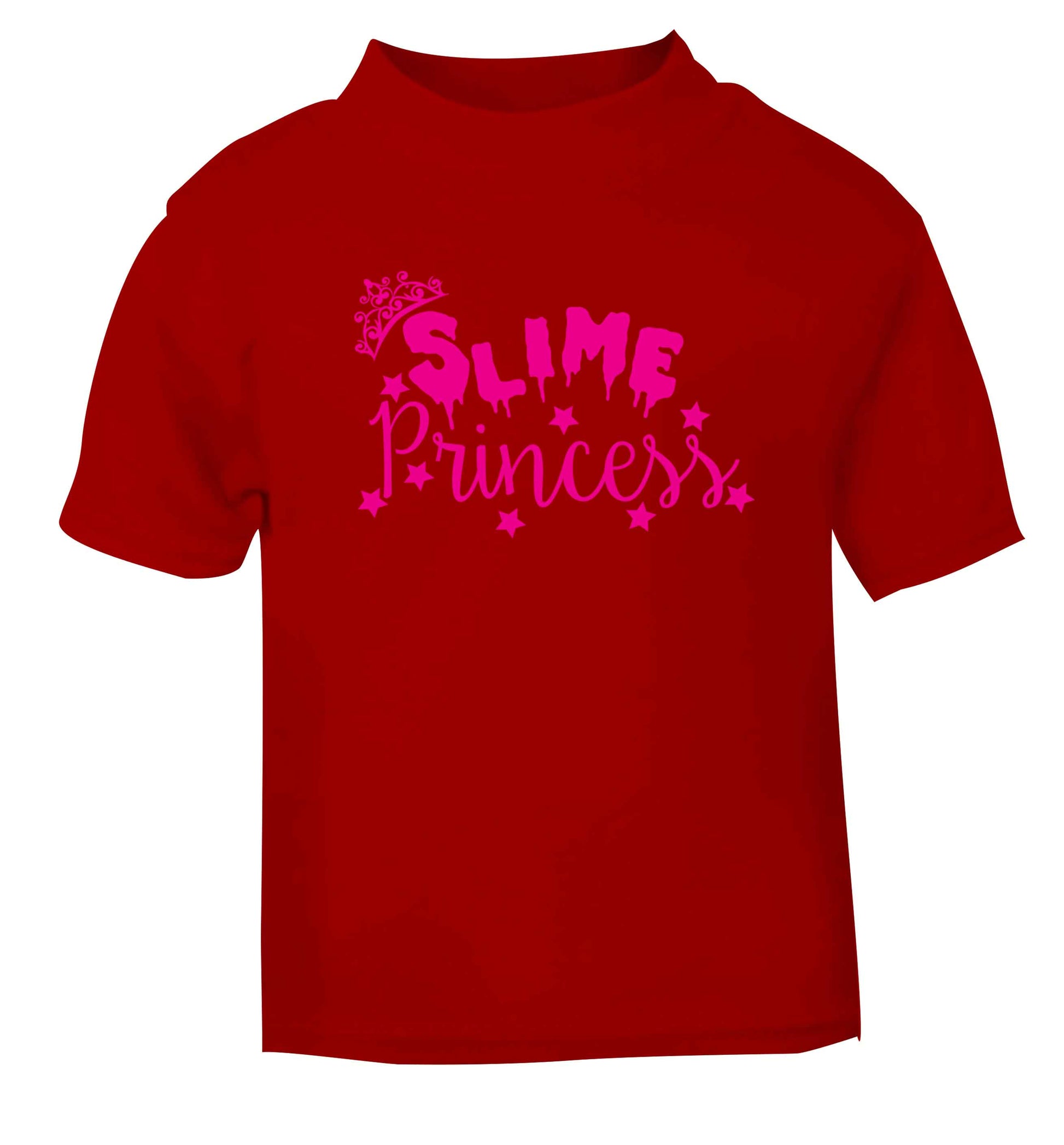 Neon pink slime princess red baby toddler Tshirt 2 Years