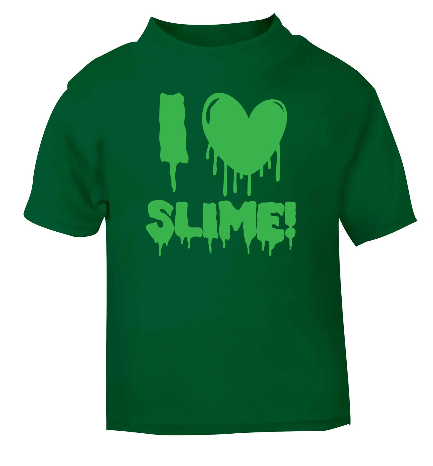 Neon green I love slime green baby toddler Tshirt 2 Years