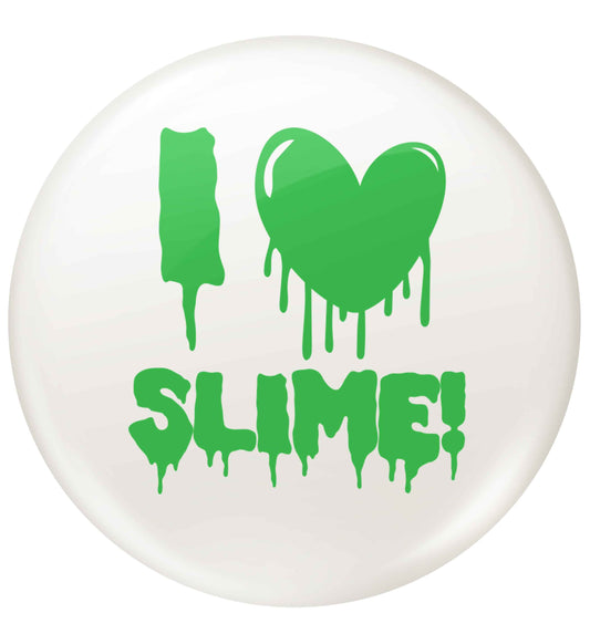 green I love slime small 25mm Pin badge