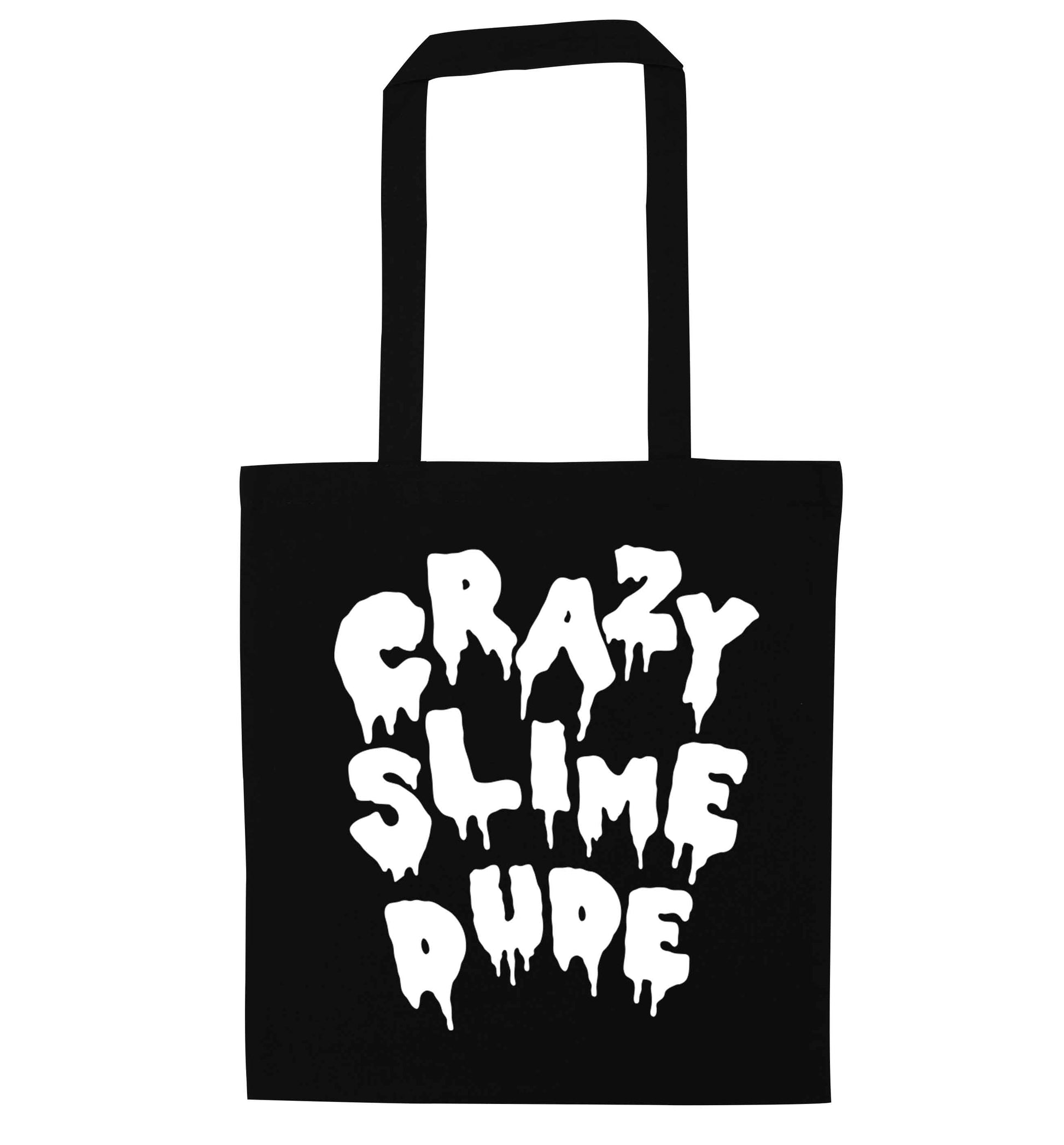 Crazy slime dude black tote bag