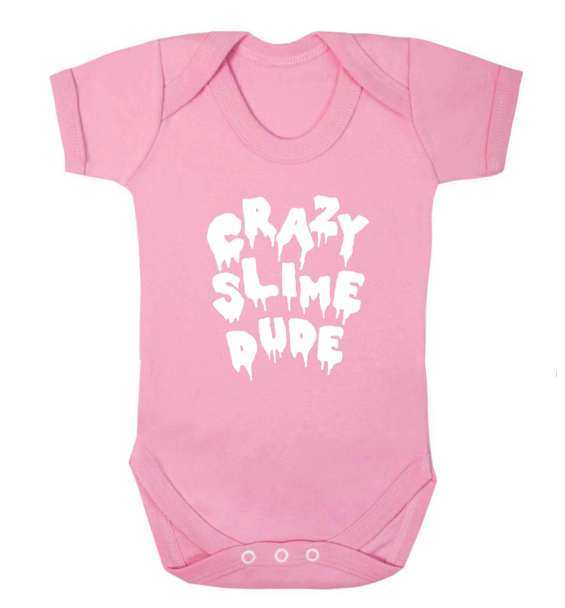Crazy slime dude baby vest pale pink 18-24 months