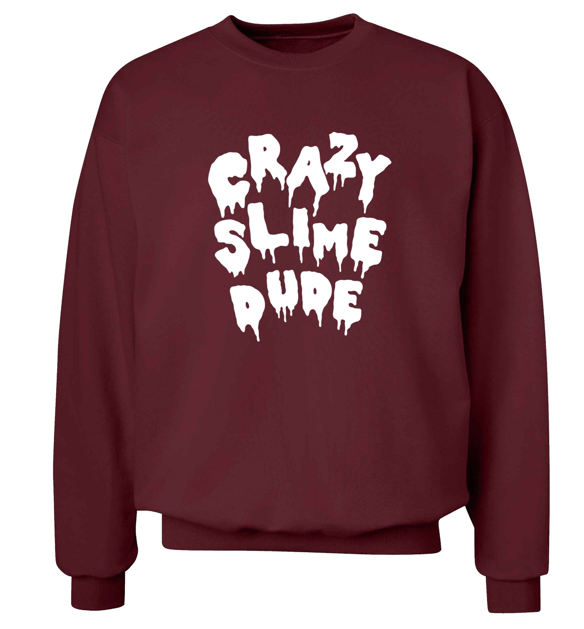 Crazy slime dude adult's unisex maroon sweater 2XL
