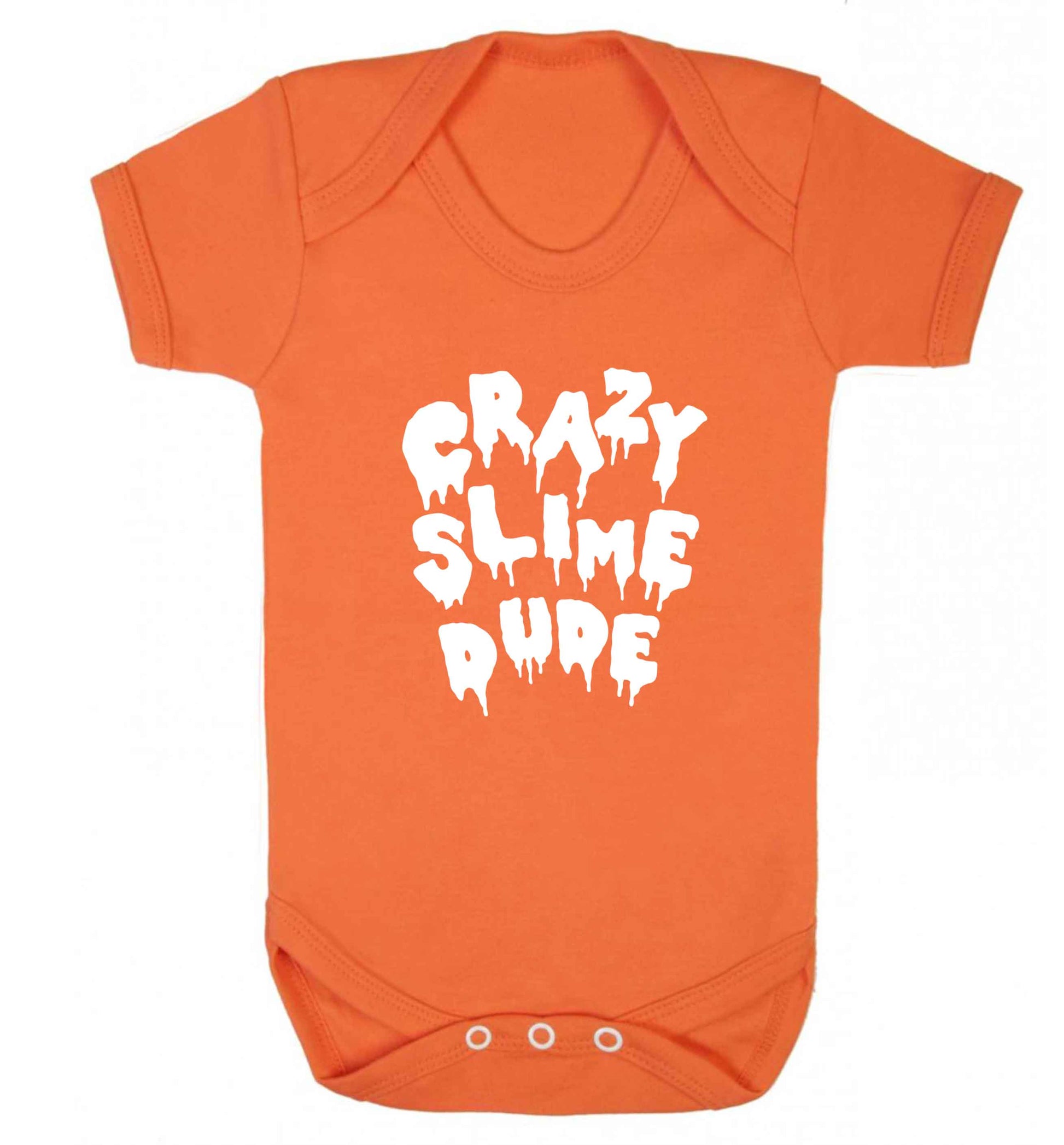 Crazy slime dude baby vest orange 18-24 months