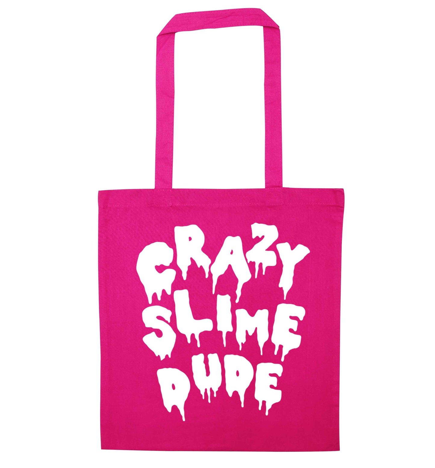 Crazy slime dude pink tote bag