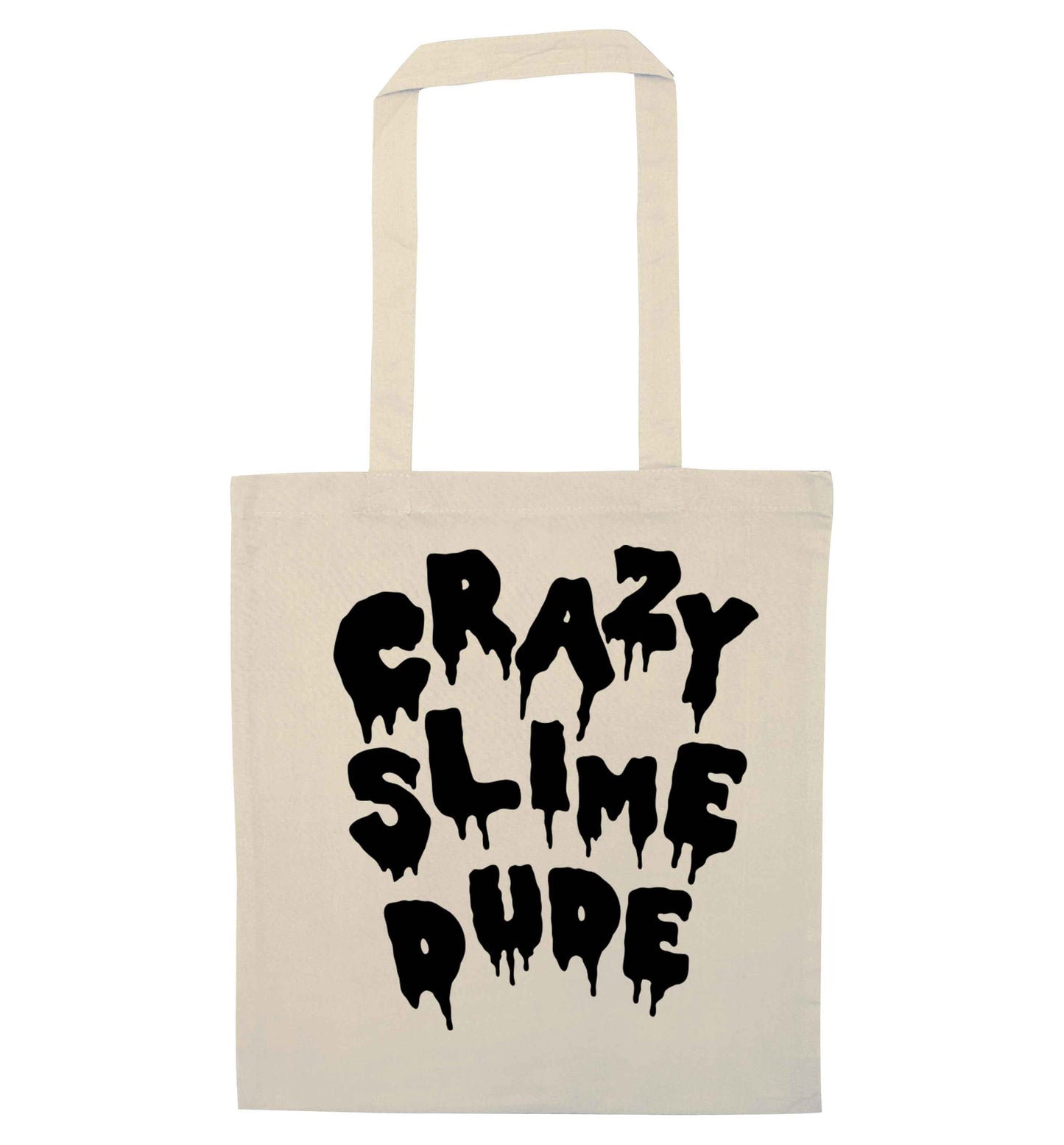 Crazy slime dude natural tote bag
