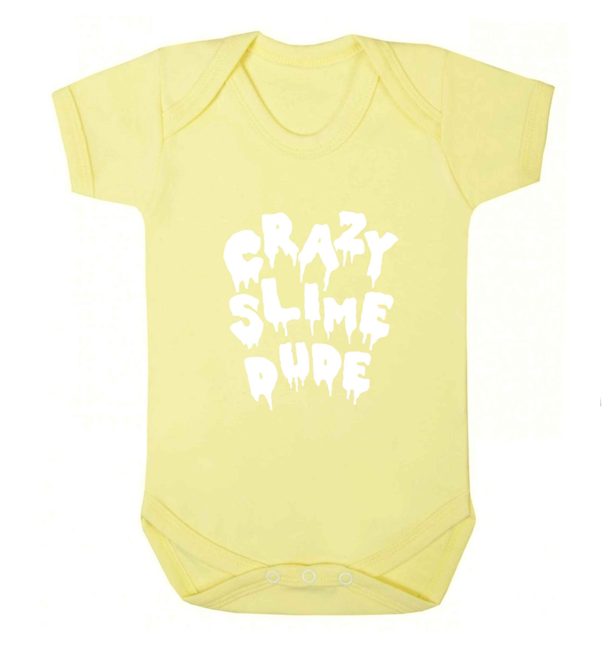 Crazy slime dude baby vest pale yellow 18-24 months