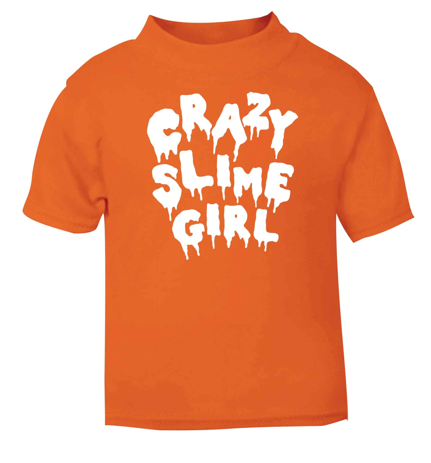 Crazy slime girl orange baby toddler Tshirt 2 Years