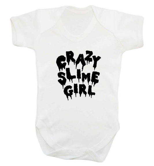 Crazy slime girl baby vest white 18-24 months