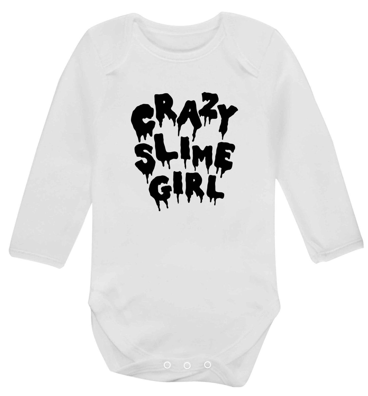 Crazy slime girl baby vest long sleeved white 6-12 months