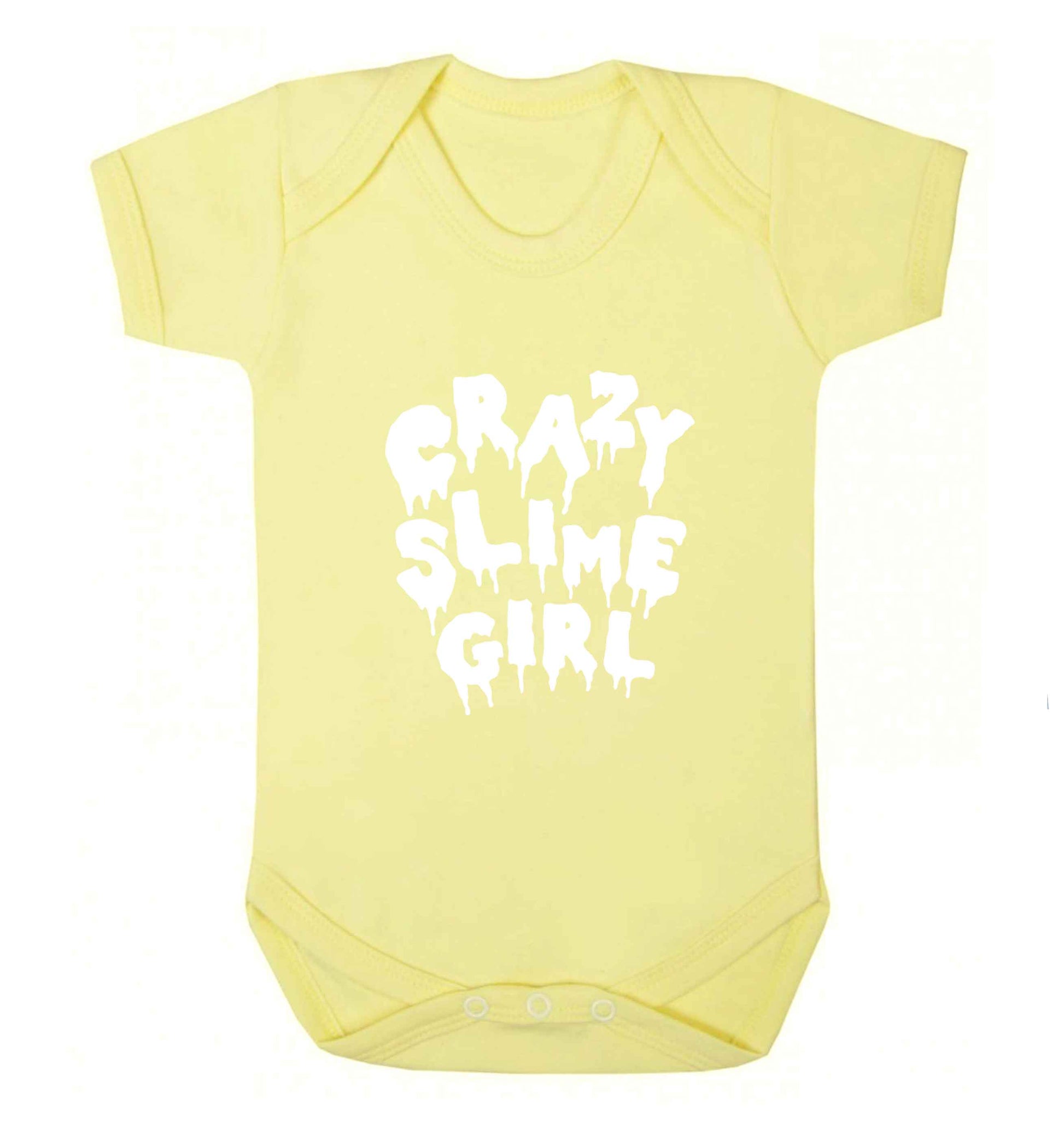 Crazy slime girl baby vest pale yellow 18-24 months