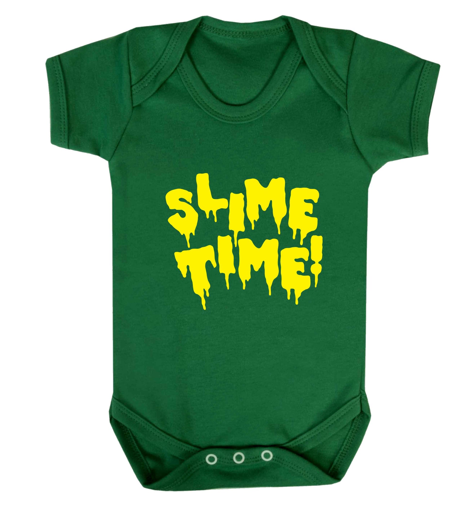Neon yellow slime time baby vest green 18-24 months