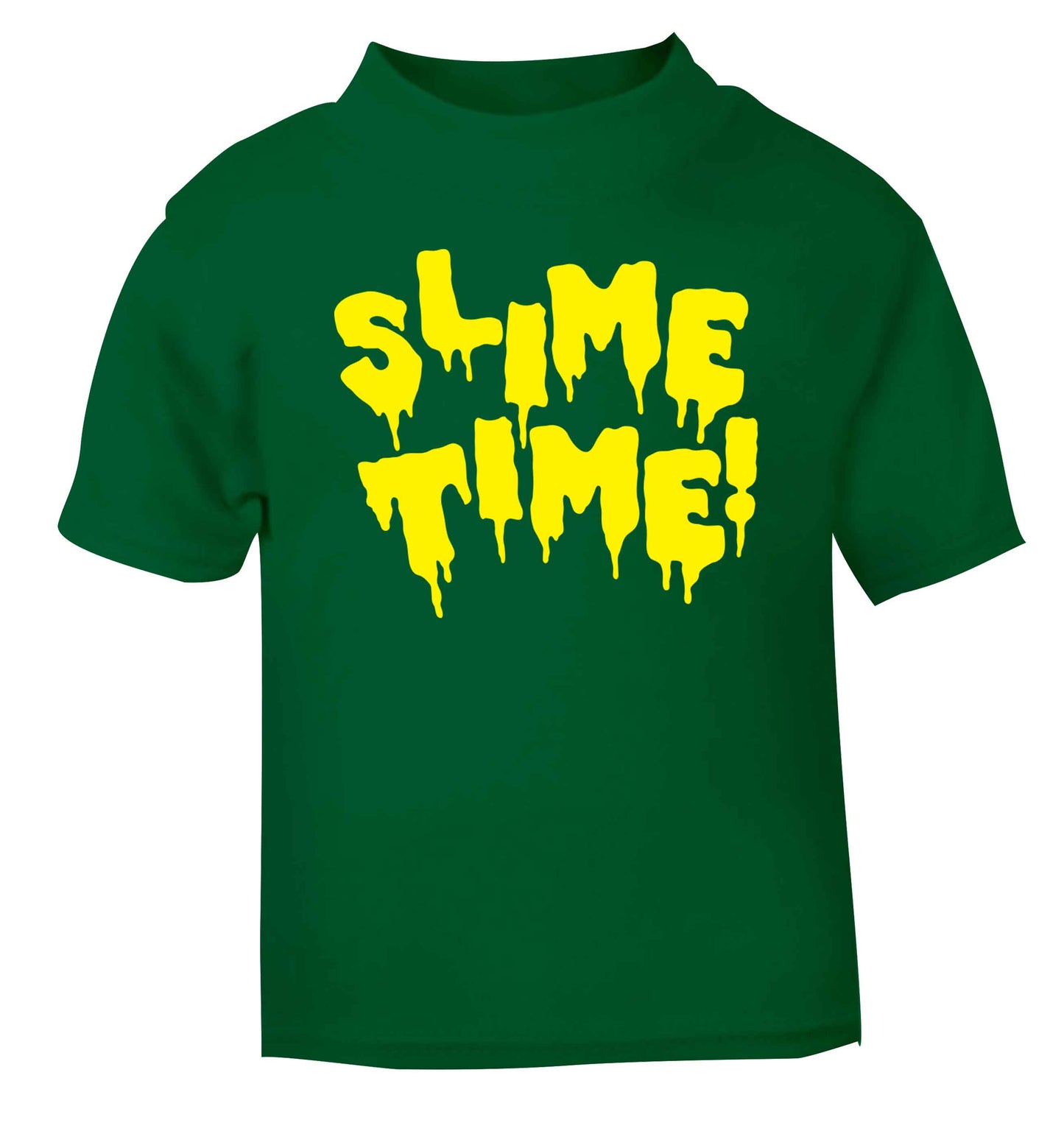 Neon yellow slime time green baby toddler Tshirt 2 Years