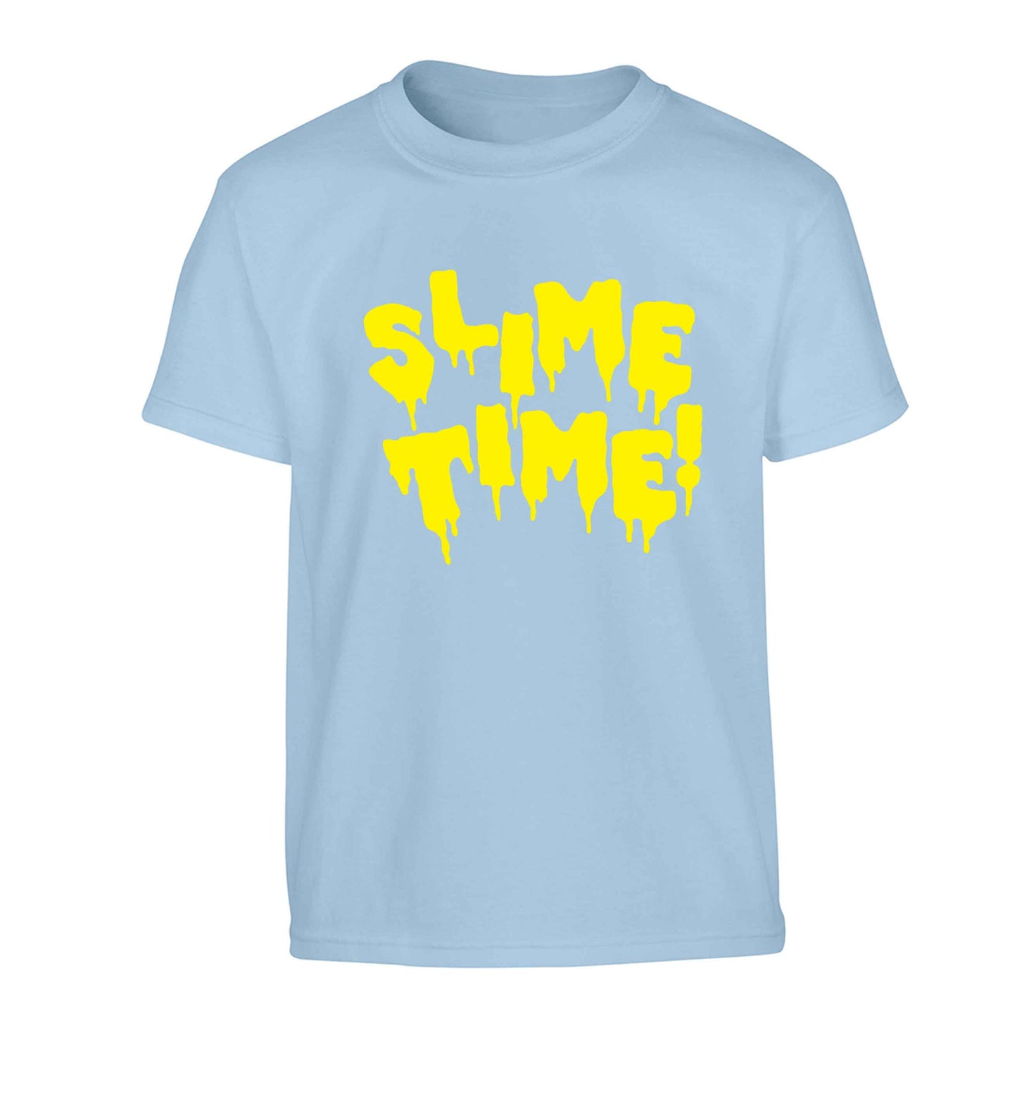 Neon yellow slime time Children's light blue Tshirt 12-13 Years