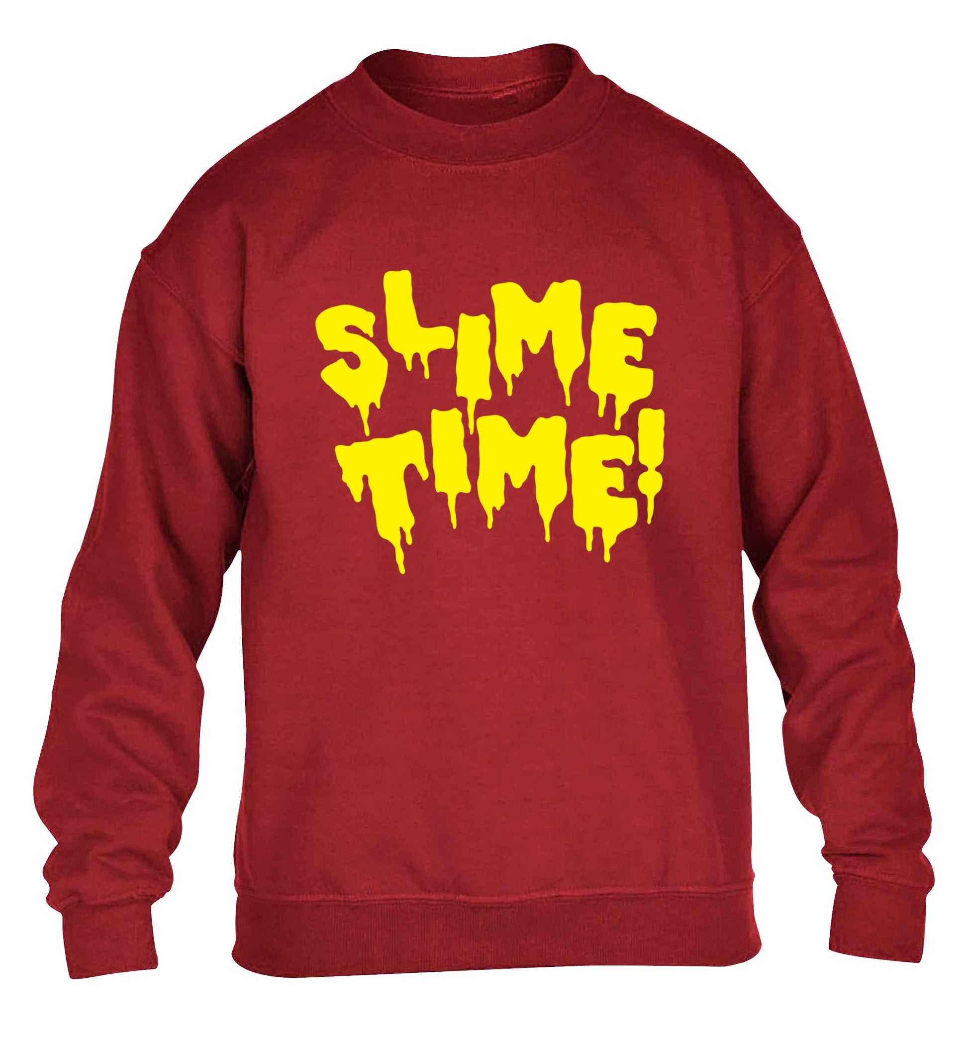 Neon yellow slime time children's grey sweater 12-13 Years