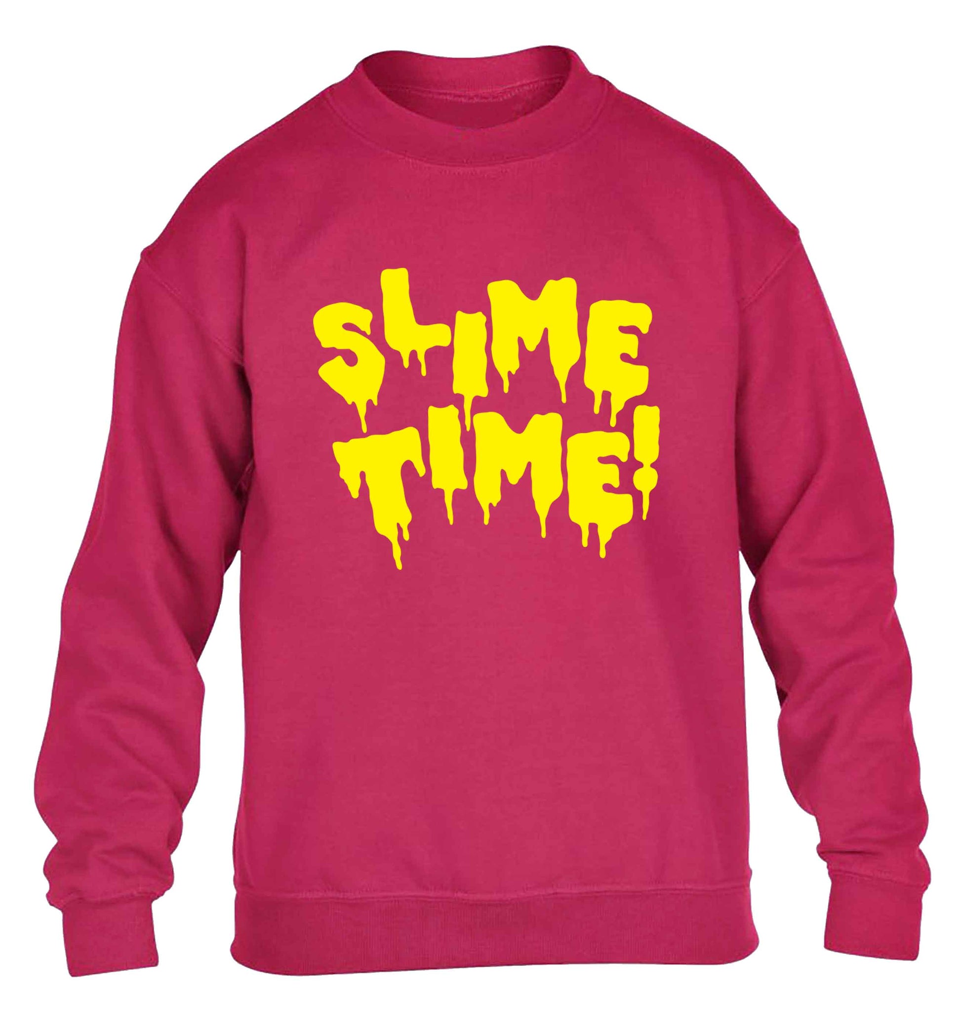 Neon yellow slime time children's pink sweater 12-13 Years