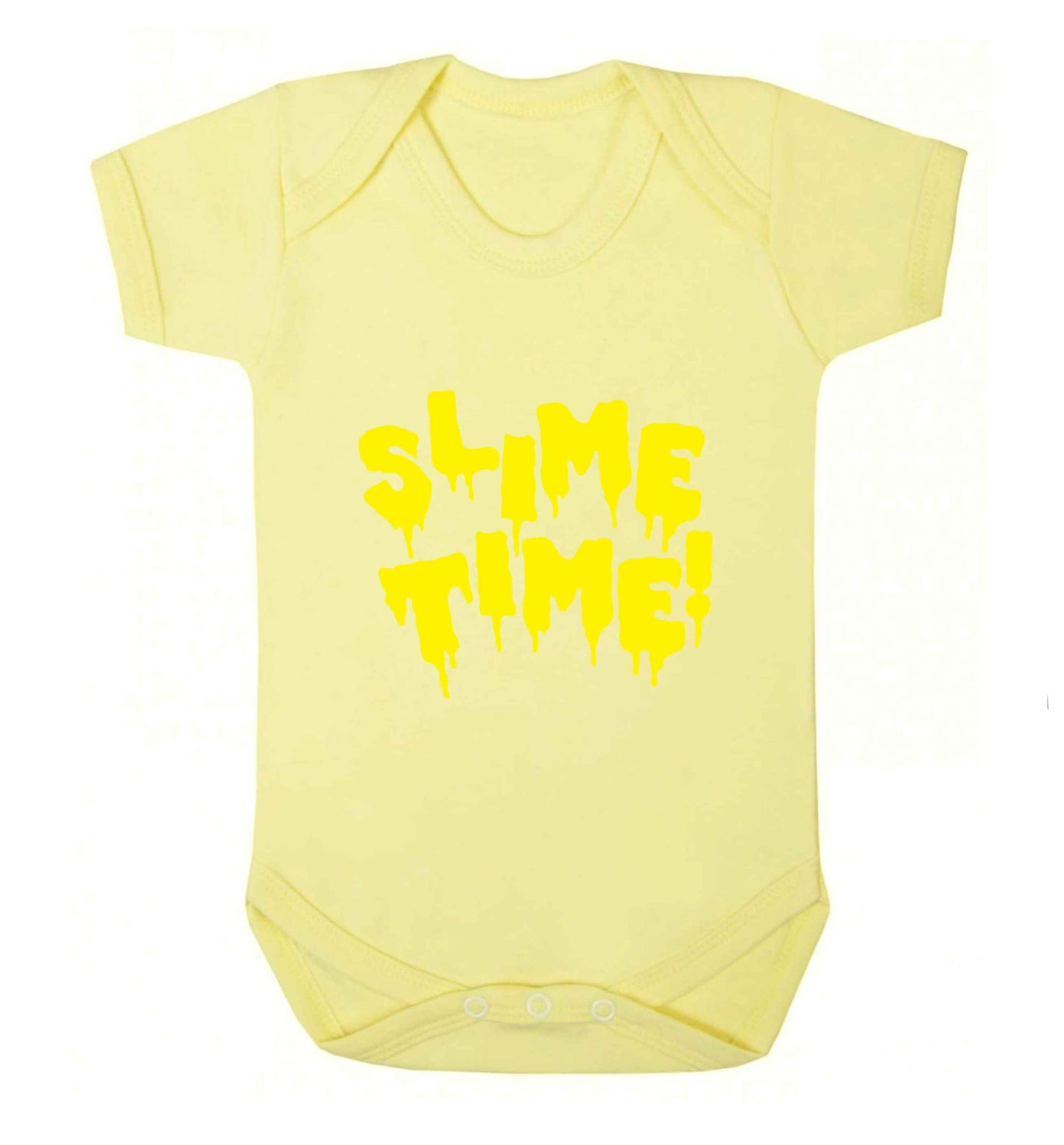 Neon yellow slime time baby vest pale yellow 18-24 months