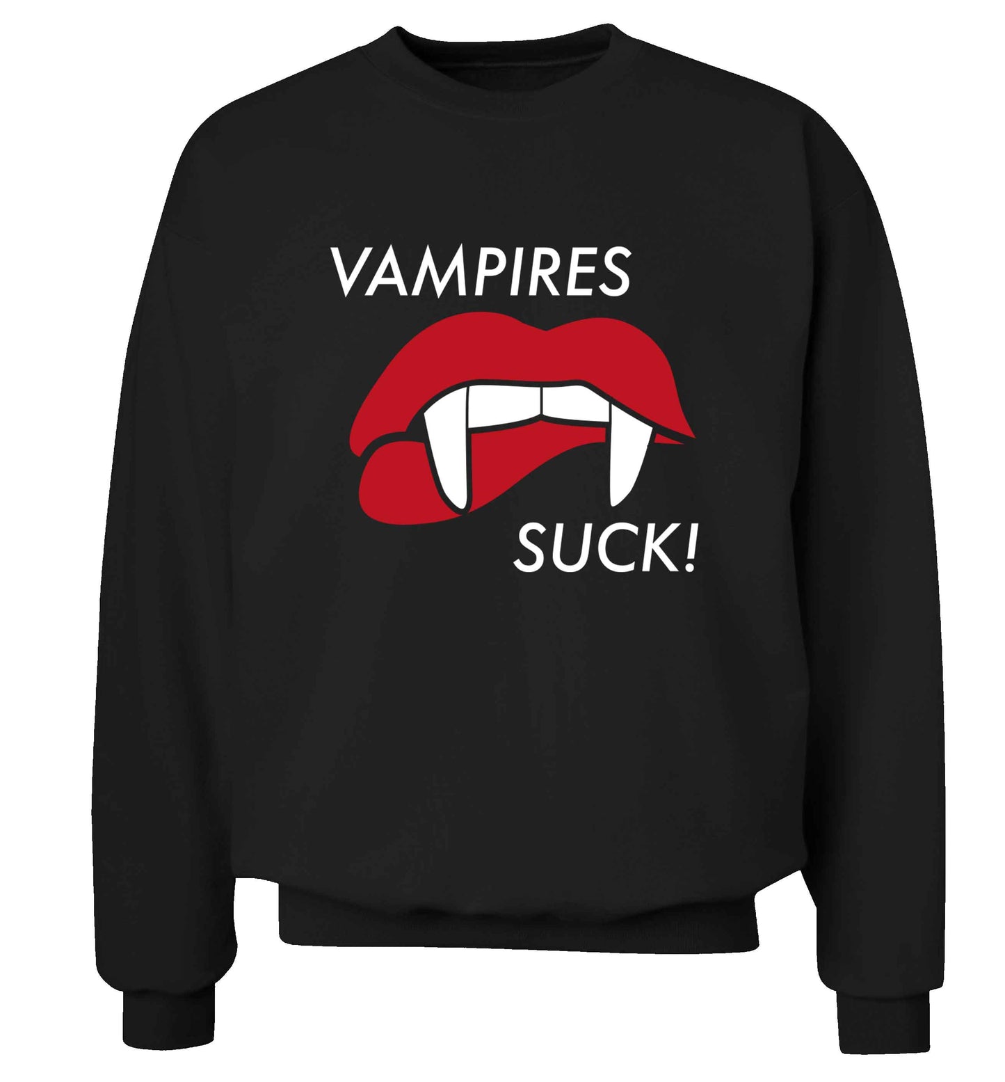 Vampires suck adult's unisex black sweater 2XL