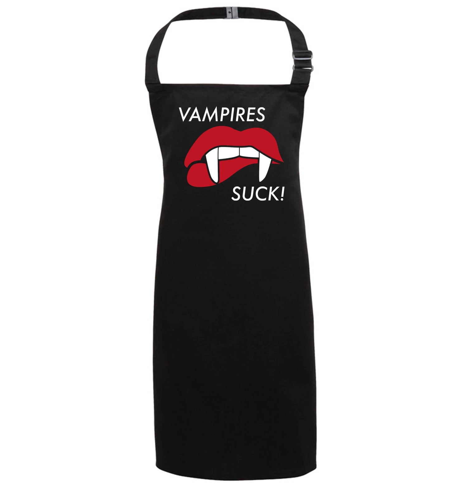 Vampires suck black apron 7-10 years