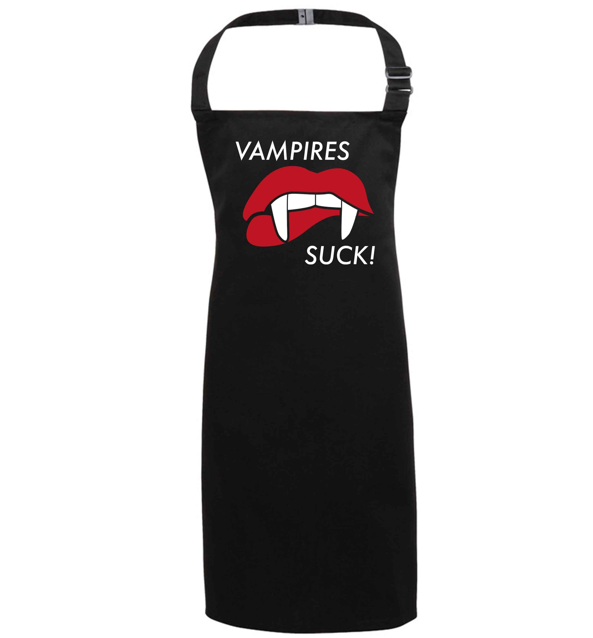 Vampires suck black apron 7-10 years