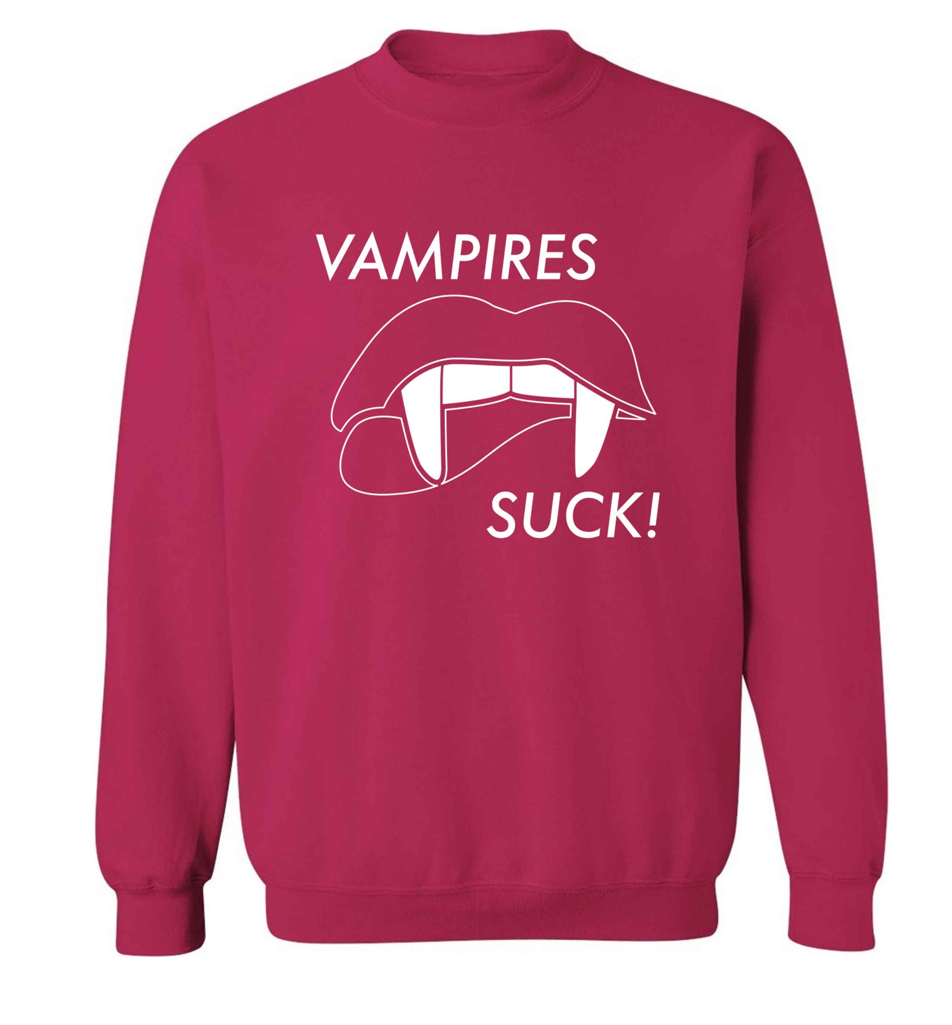 Vampires suck adult's unisex pink sweater 2XL
