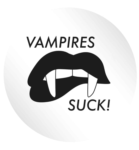 Vampires suck 24 @ 45mm matt circle stickers