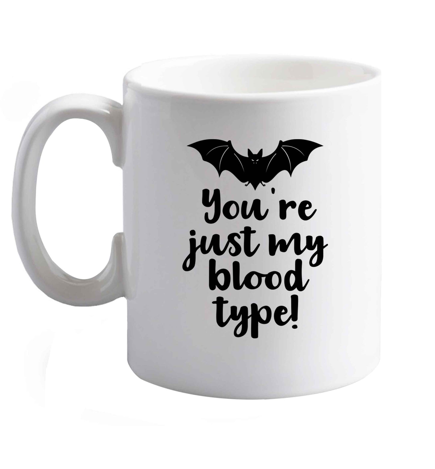 10 oz Favourite Type Pan Pancake ceramic mug right handed