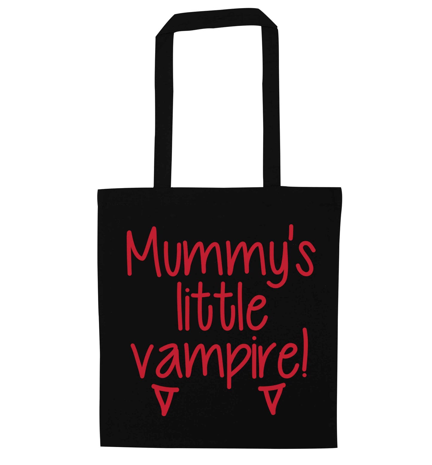 Mummy's little vampire black tote bag