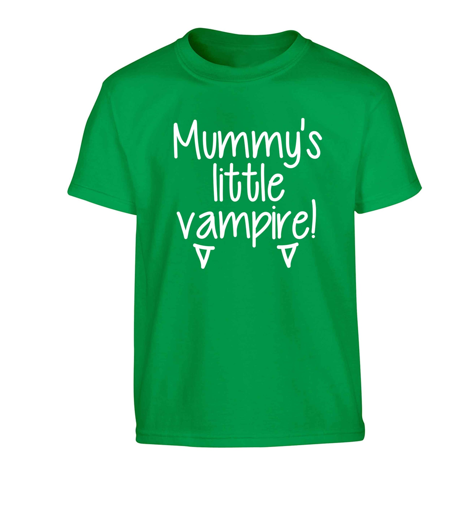 Mummy's little vampire Children's green Tshirt 12-13 Years