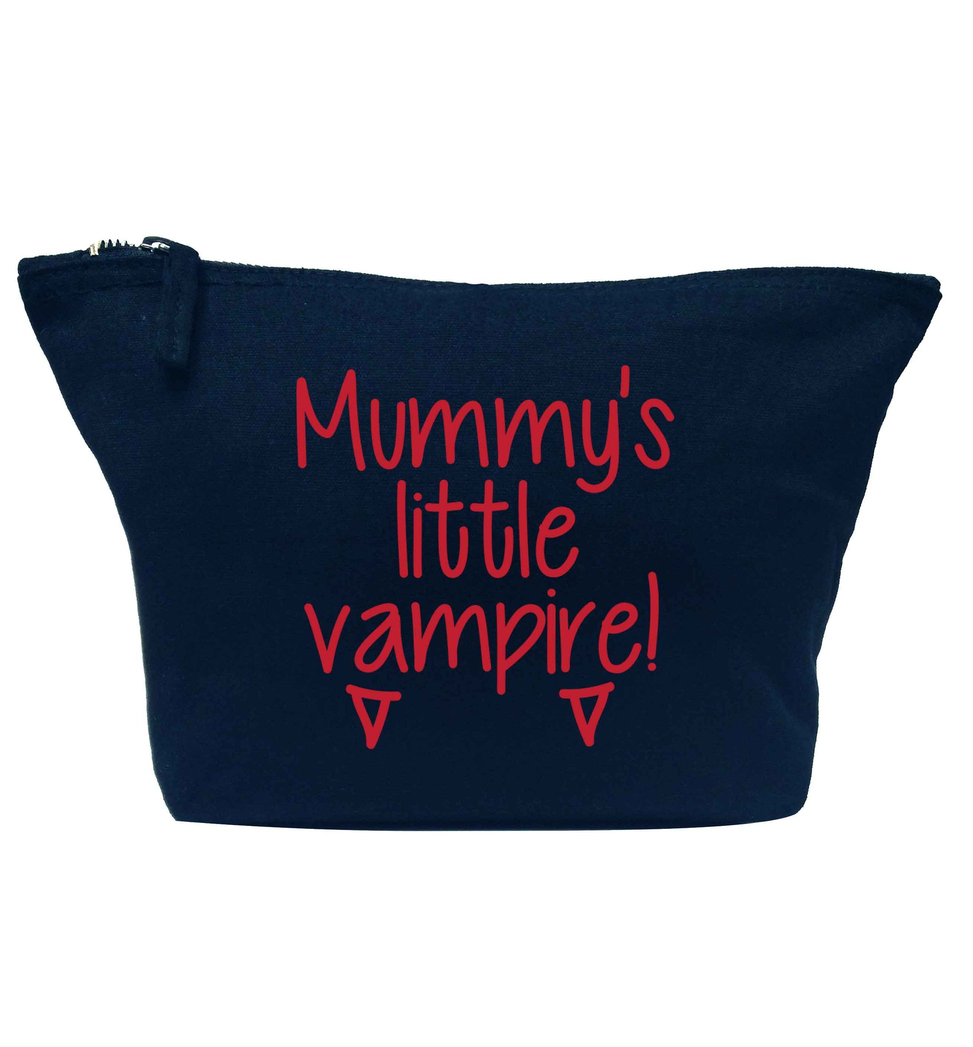Mummy's little vampire navy makeup bag