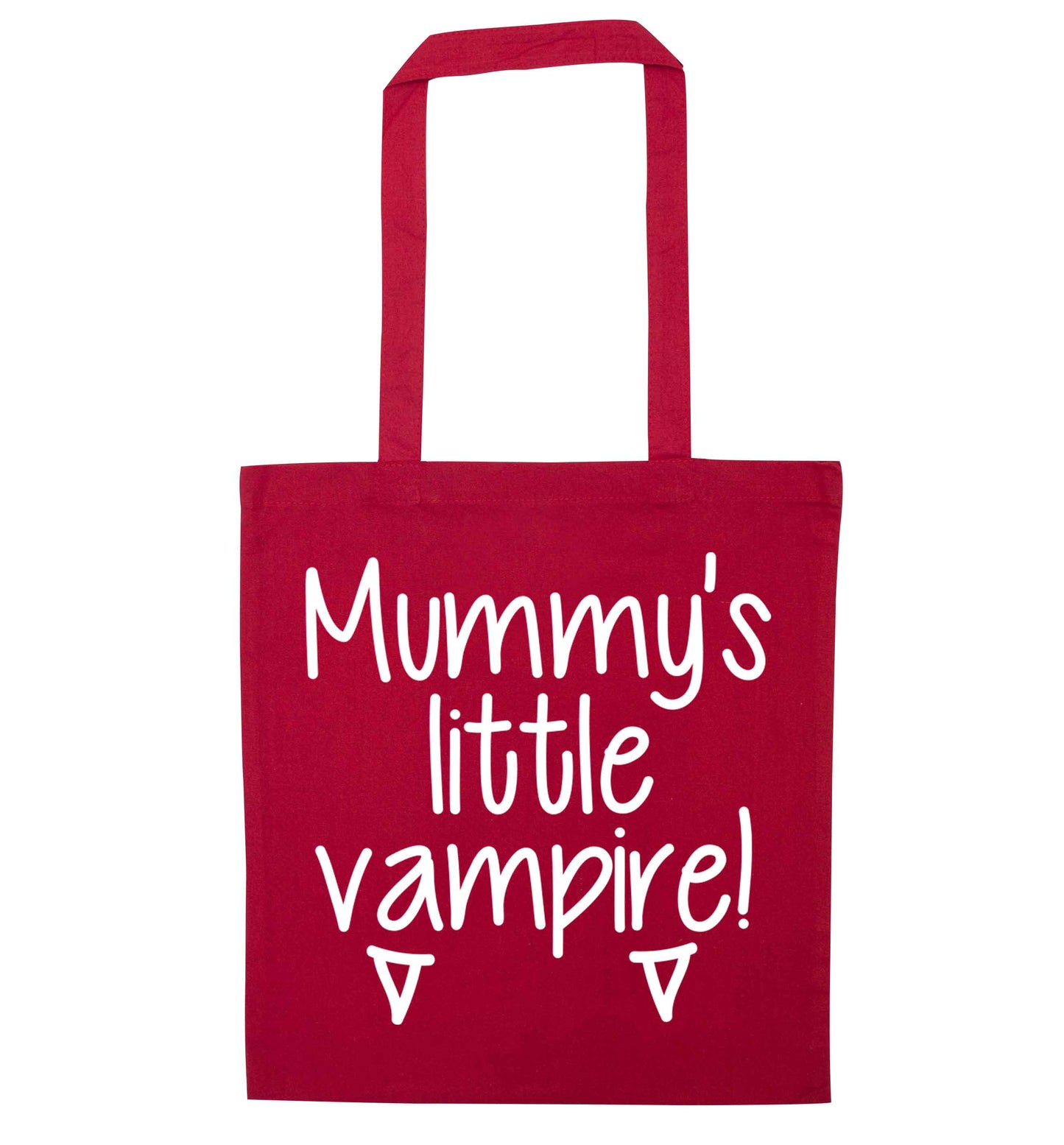 Mummy's little vampire red tote bag