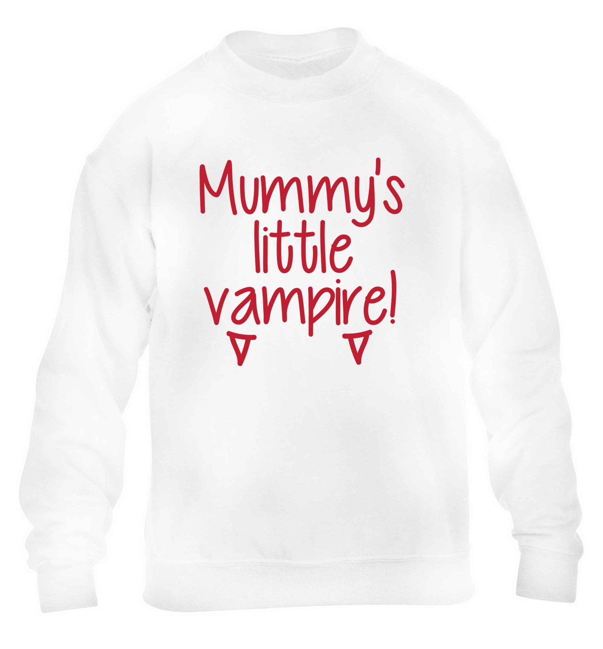 Mummy's little vampire children's white sweater 12-13 Years