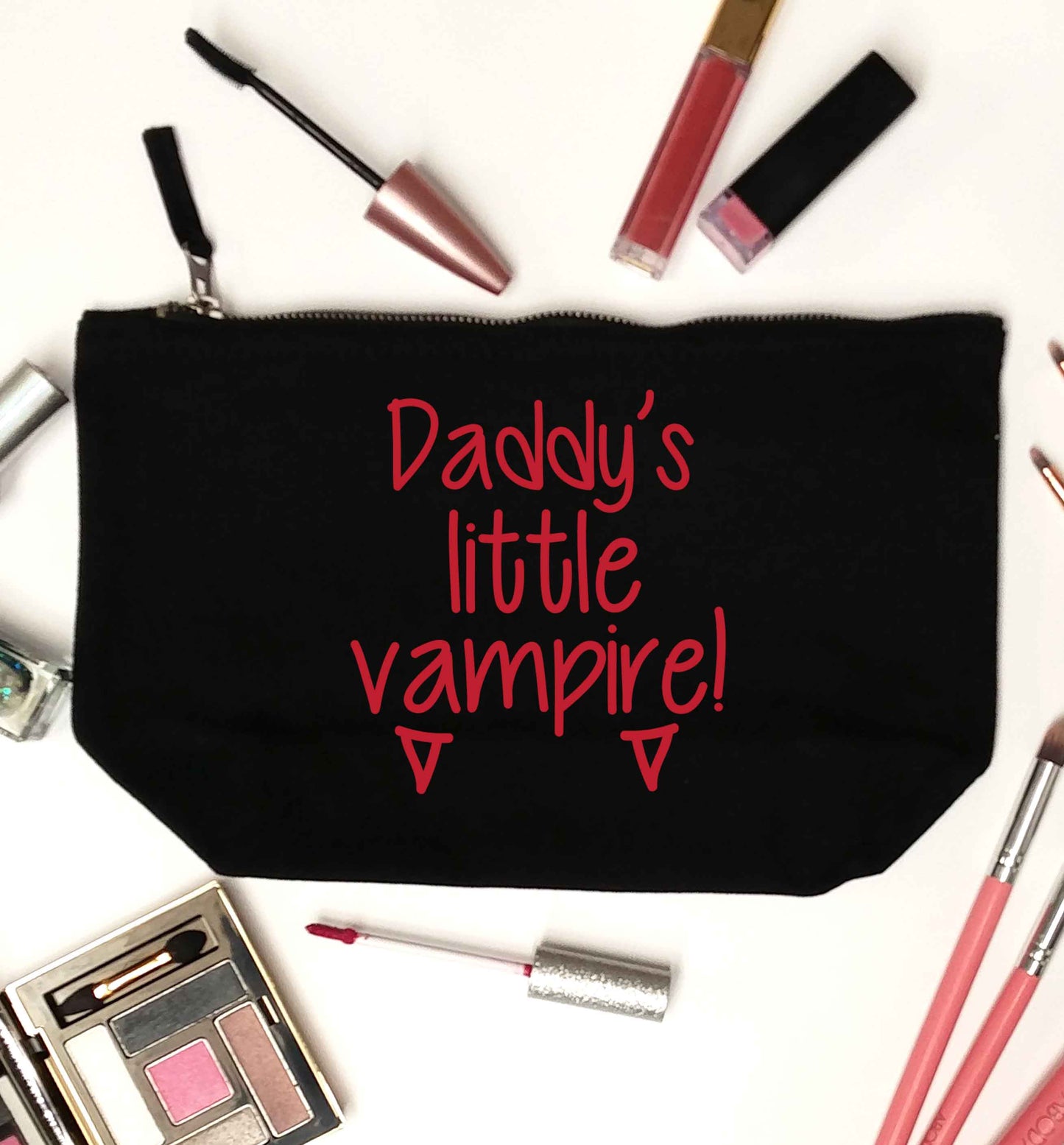 Daddy's little vampire black makeup bag