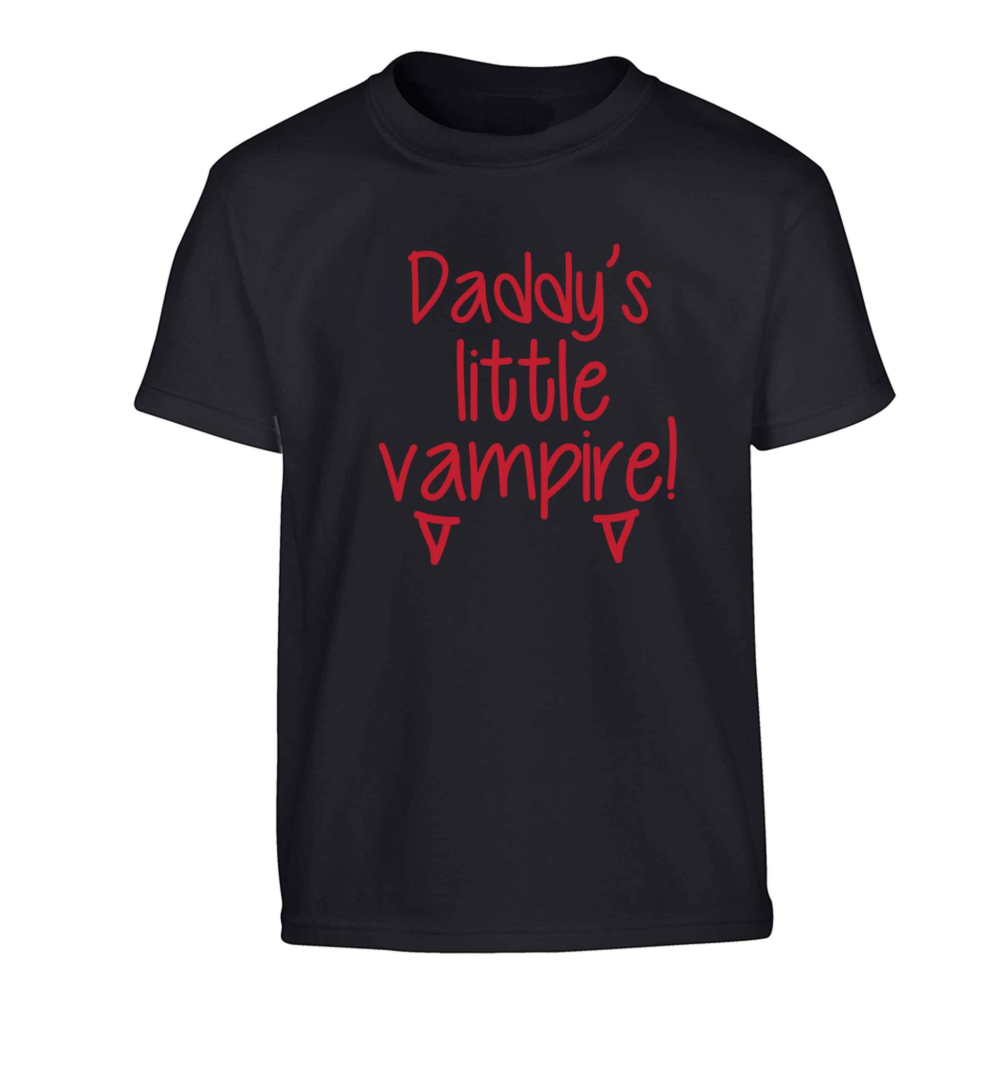 Daddy's little vampire Children's black Tshirt 12-13 Years