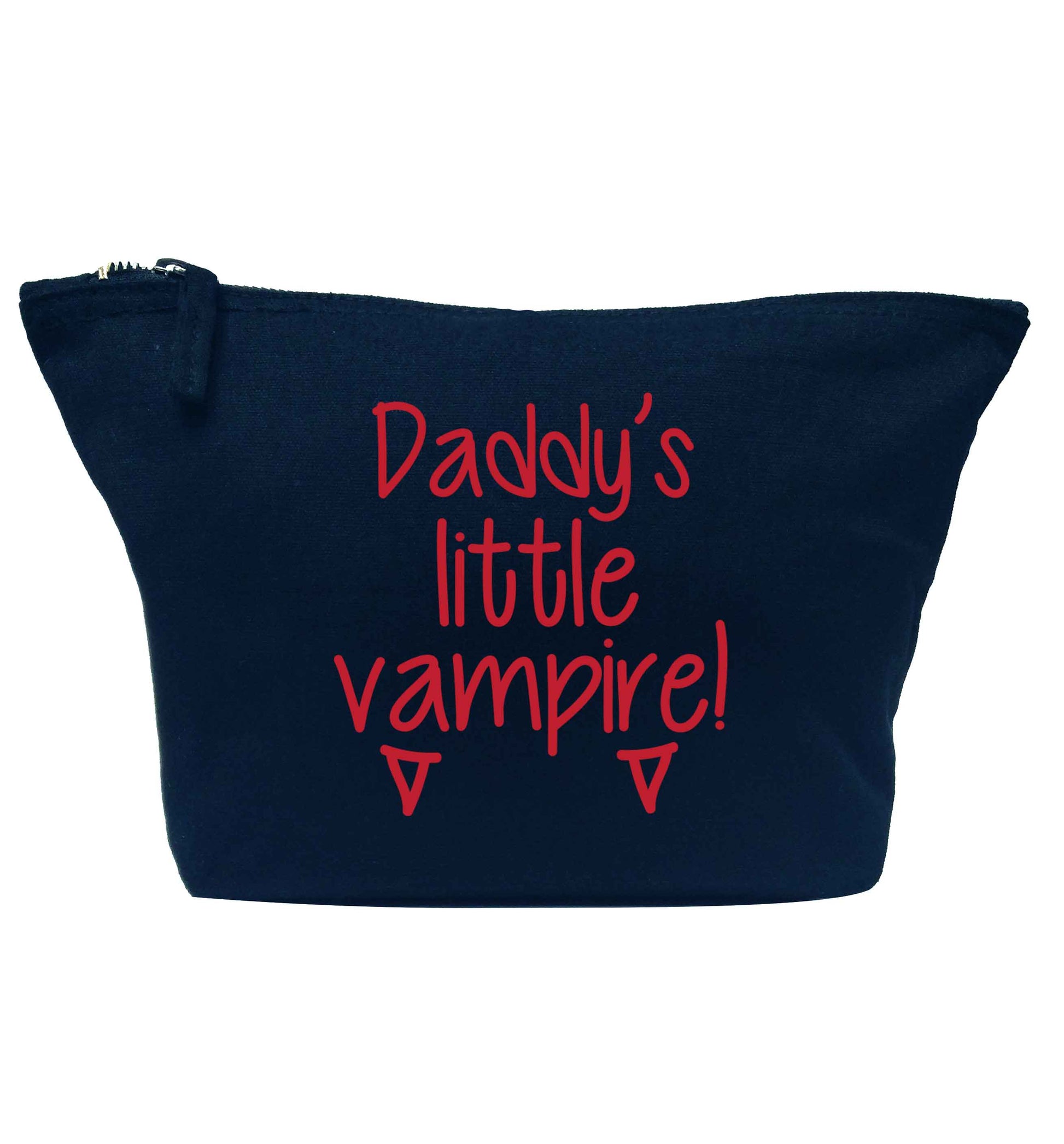 Daddy's little vampire navy makeup bag