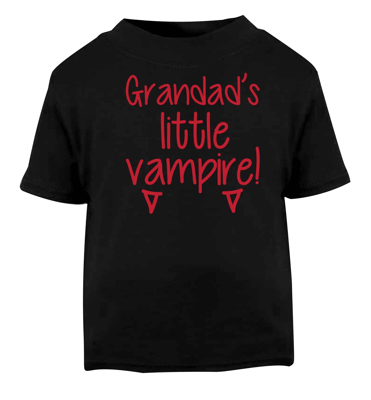 Grandad's little vampire Black baby toddler Tshirt 2 years