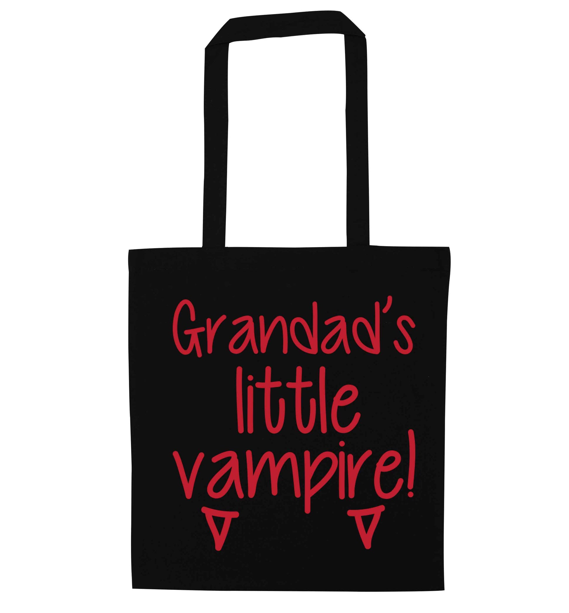 Grandad's little vampire black tote bag