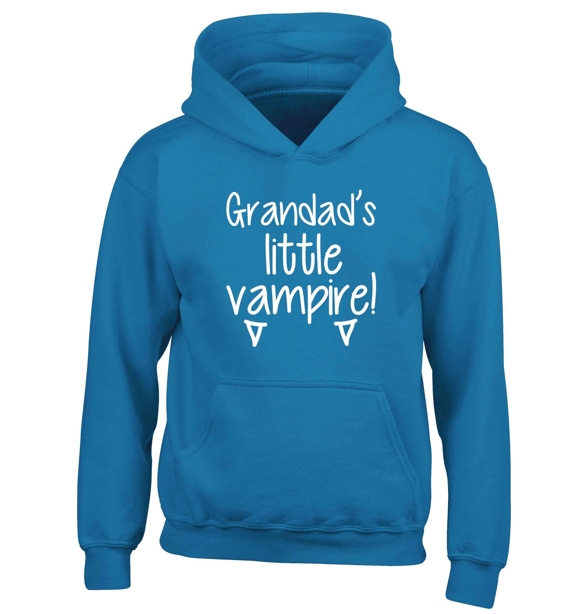 Grandad's little vampire children's blue hoodie 12-13 Years